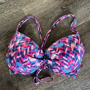 La Vie en RoseRose/Aqua bathing suit top